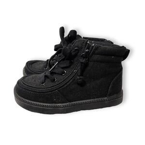 Black Canvas Boots, Kid's 10